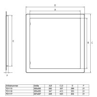 Access panel plastic different sizes