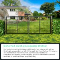 Double-Leaf Swing Gate in Anthracite 1200 x 4000 mm