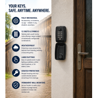 2-Set Schartec Key Safe Box with Push-Button Code & Cover – Key Lock Box for Wall Mounting