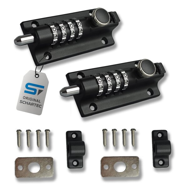 2 x Schartec Door Bolt with Combination Code – Mechanical Gate Lock