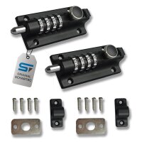 2 x Schartec Door Bolt with Combination Code –...