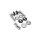 Dalia Stainless Steel Door Handle in Silver