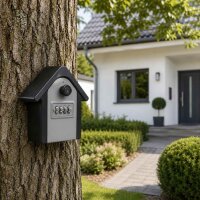 2-Set Schartec Key Safe Box with Code – House-Shaped Key Lock Box for Wall Mounting