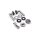 Dalia WC Lever Handle Set in Silver
