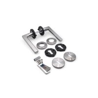Avery Stainless Steel Door Handle in Silver