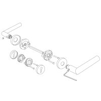 Avery Stainless Steel Door Handle in Silver