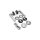 Avery Stainless Steel Door Handle in Silver