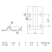 Schartec Bottom Running Rail R10U 1 Metre for Sliding Gates