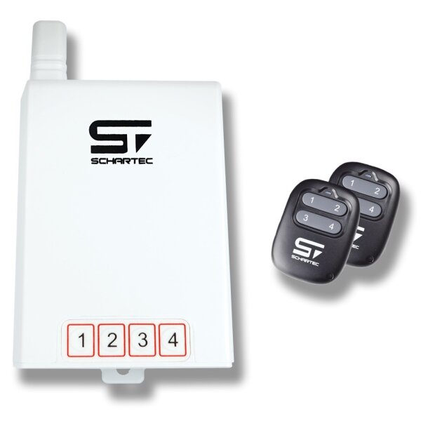 Schartec 4-Channel Universal Wireless Receiver Set incl. 2 Remote Controls